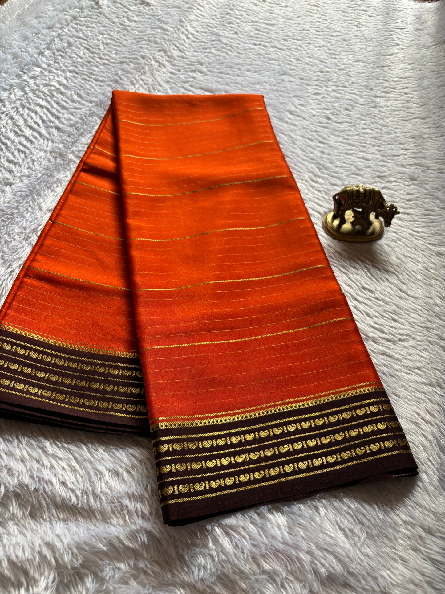 Meghana (2D) : Orange-chocolate brown