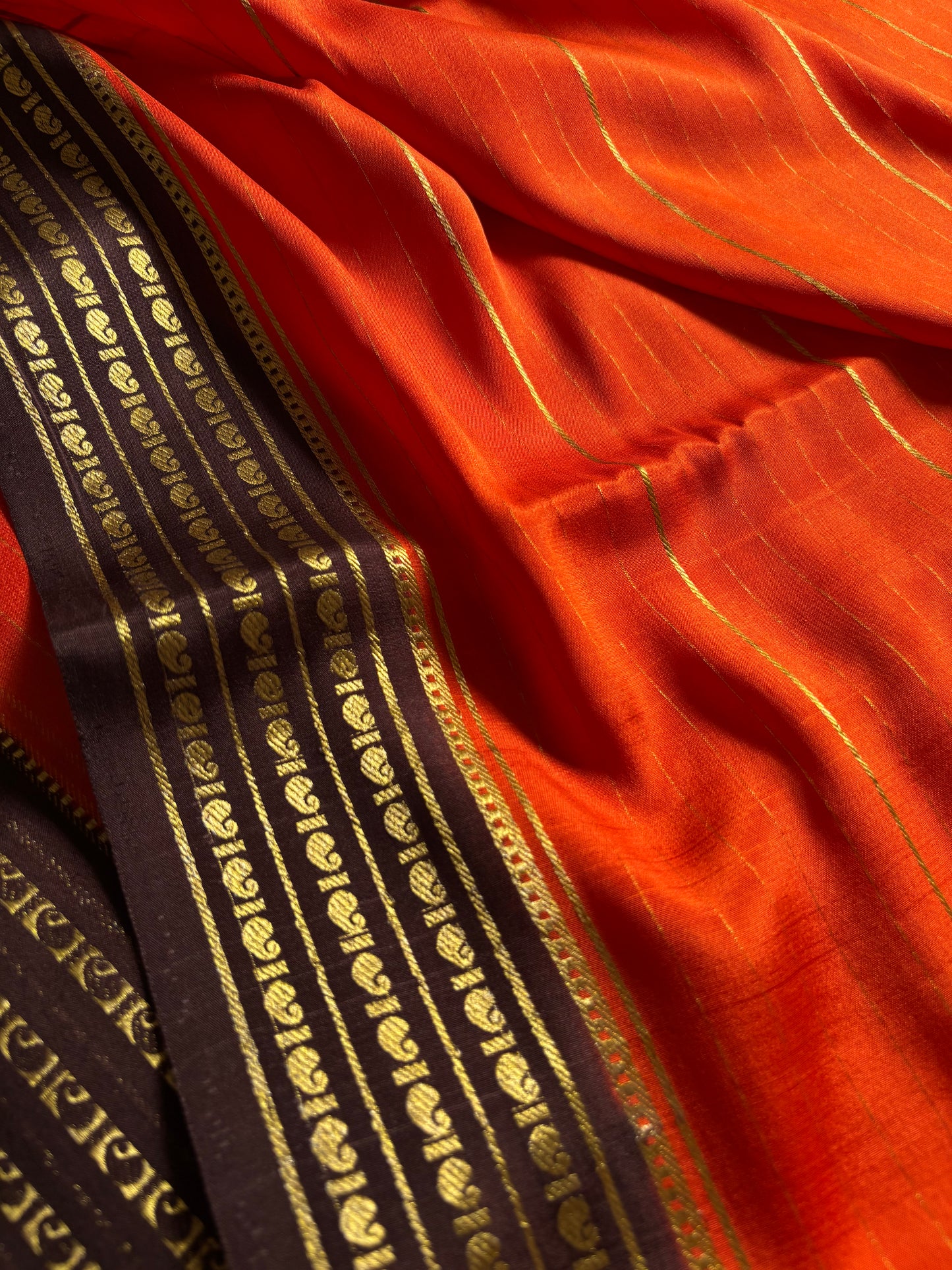 Meghana (2D) : Orange-chocolate brown