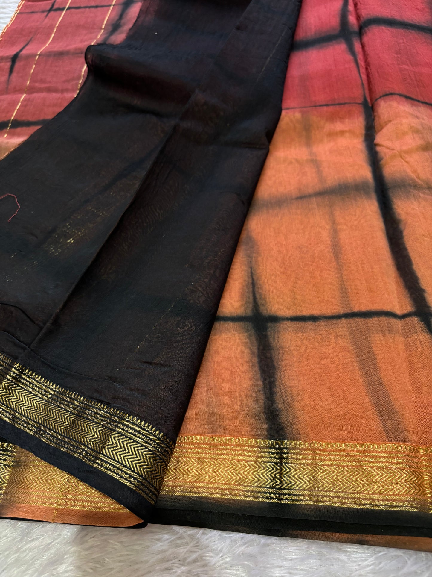 Maheshwari (2D) : Maroon-peach