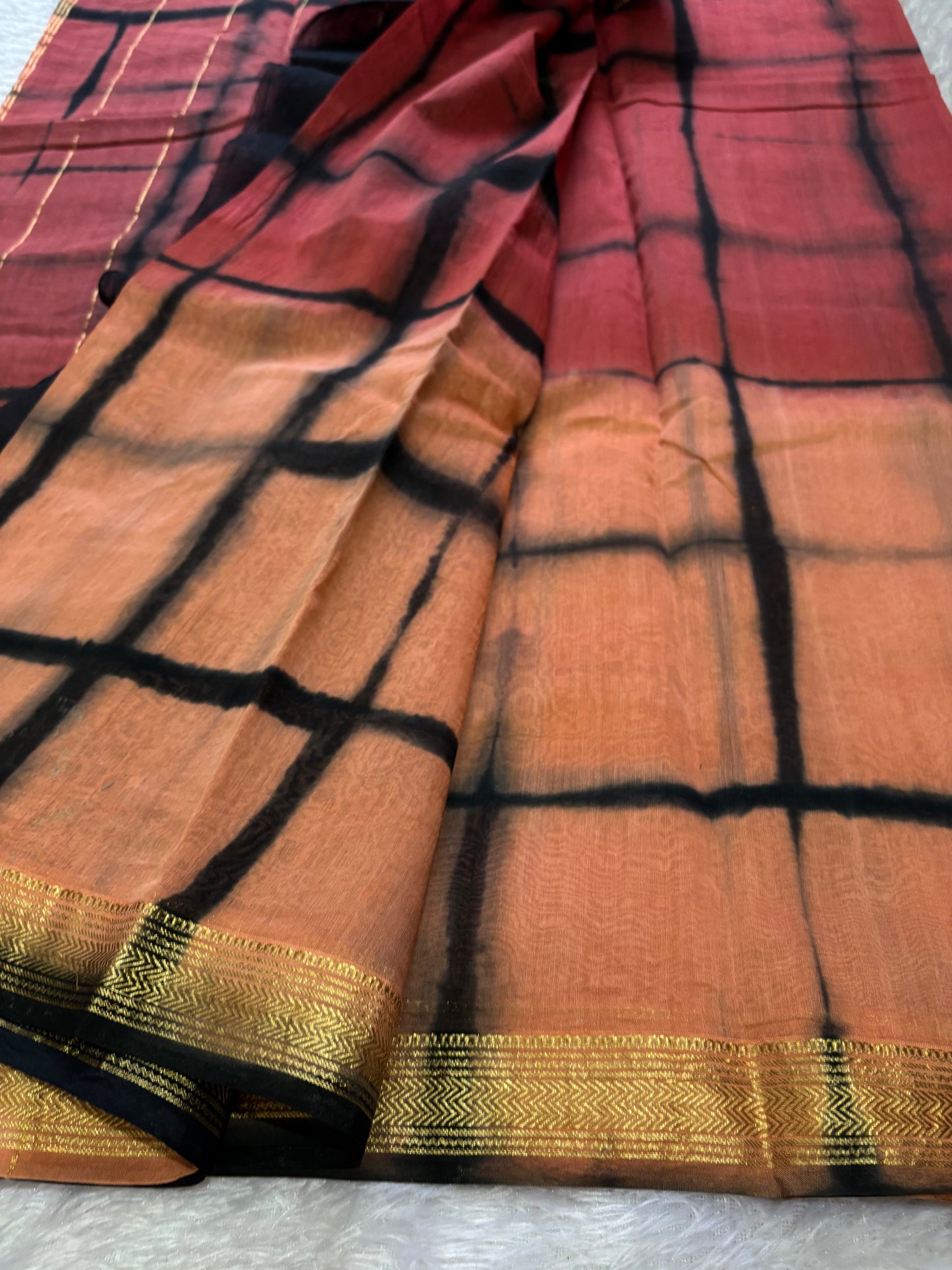 Maheshwari (2D) : Maroon-peach