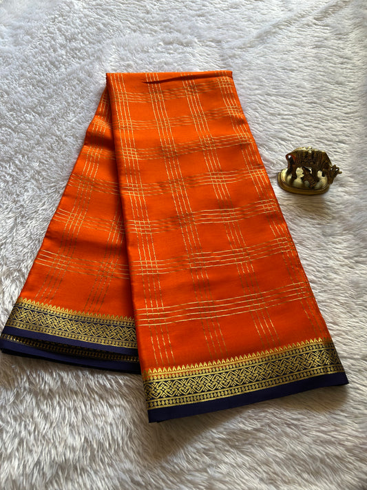 Apeksha (2D) : Orange-navy blue