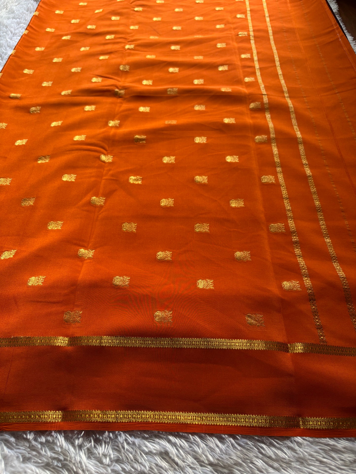 Padmini (2D) : Chocolate brown-orange