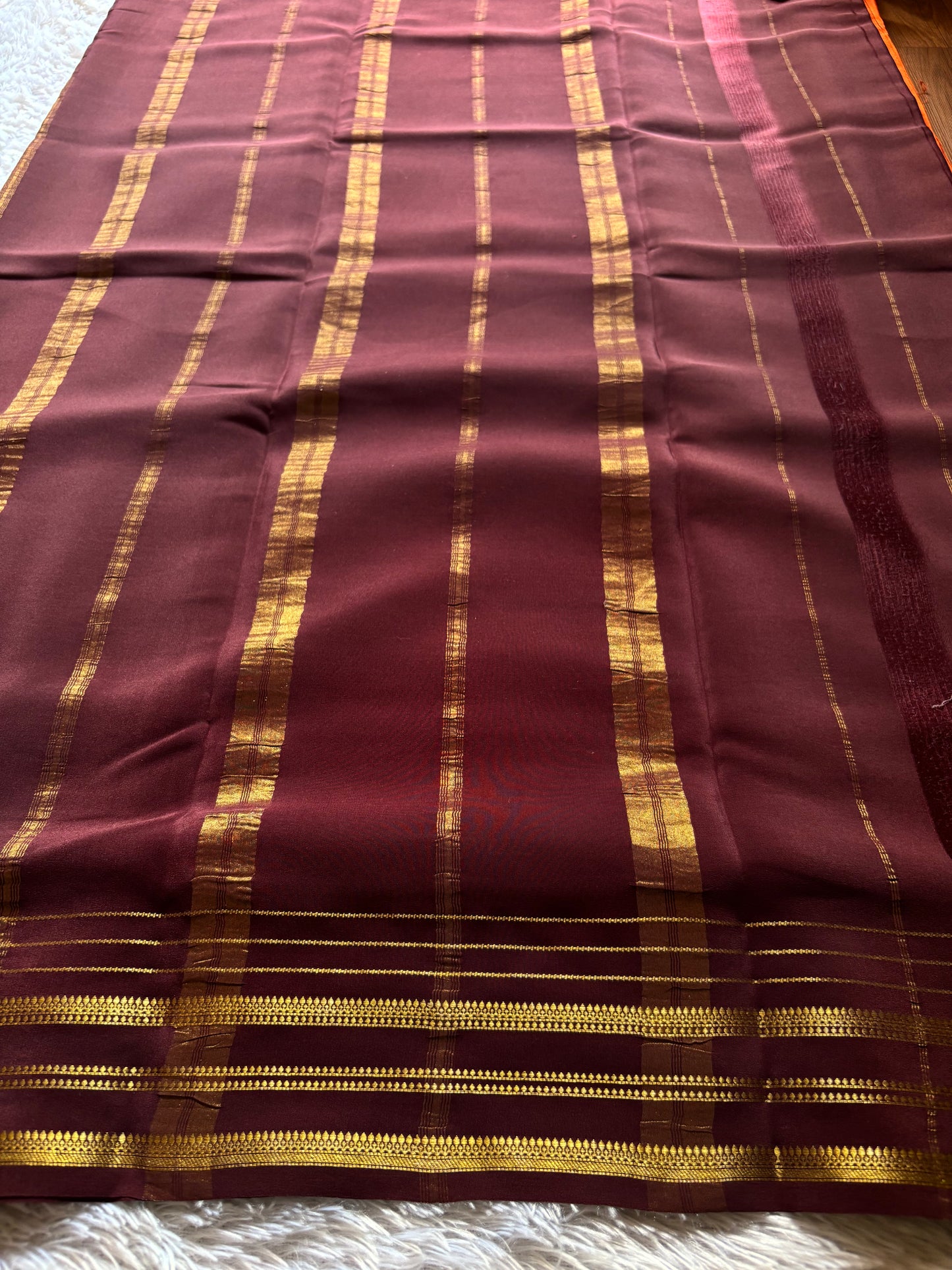 Tanuja (2D) : Orange-chocolate brown