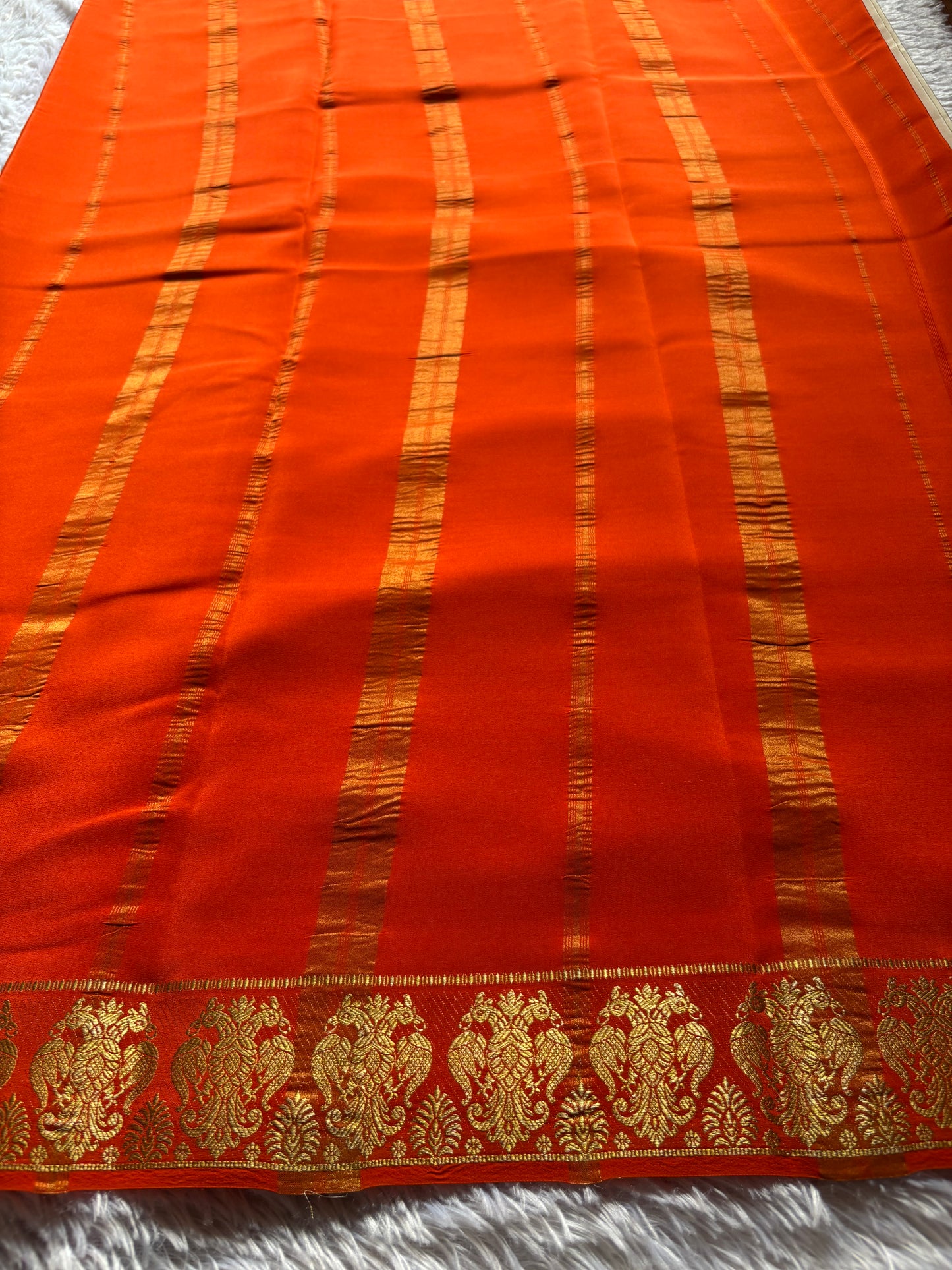 Veera (2D) : Off white-orange
