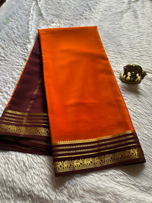 Eshwari (2D) : Orange-chocolate brown