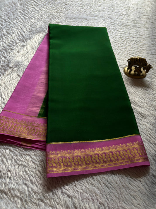 Mayuri (2D) : Bottle green-rose pink