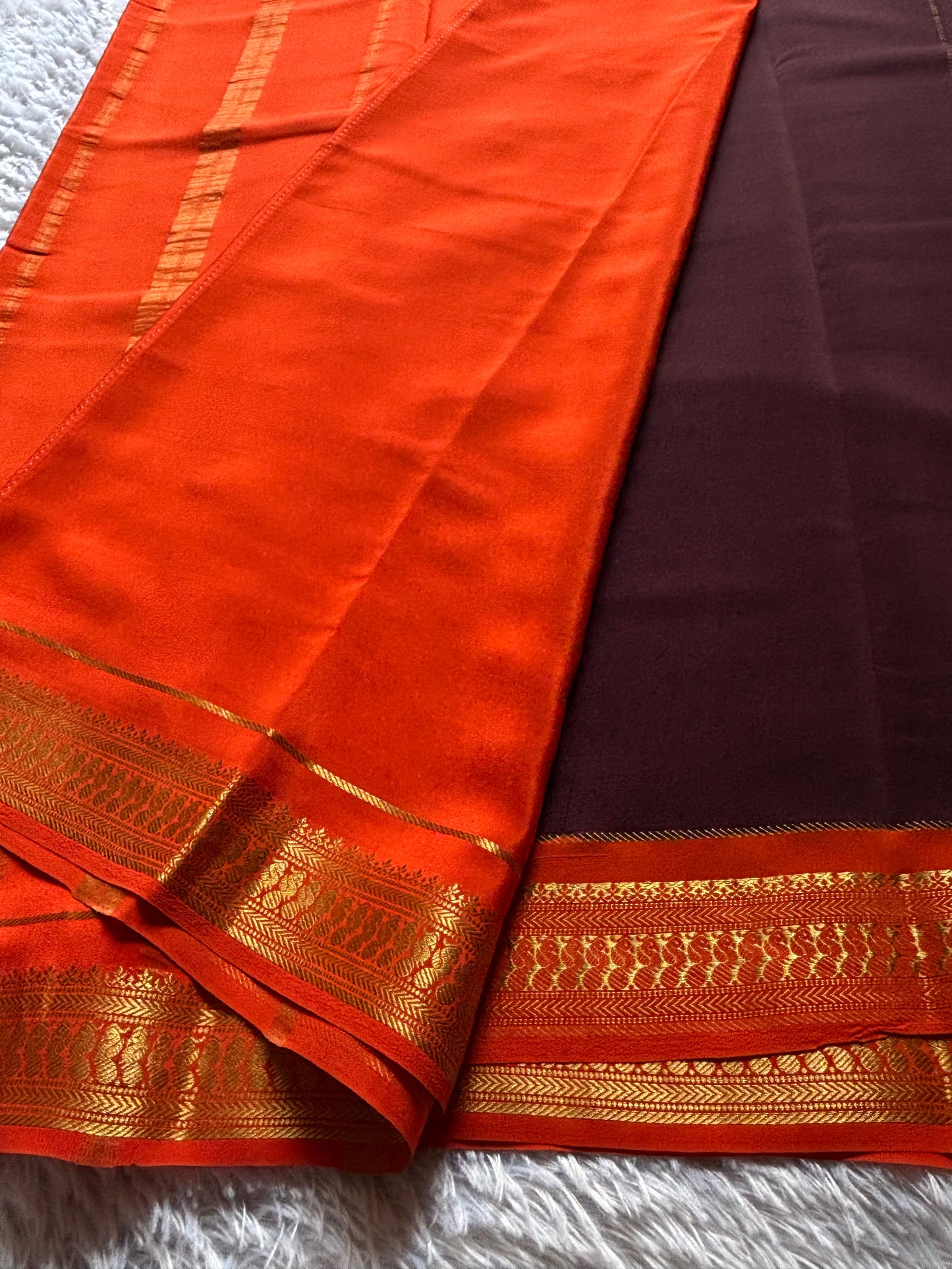 Mayuri (2D) : Chocolate brown-orange