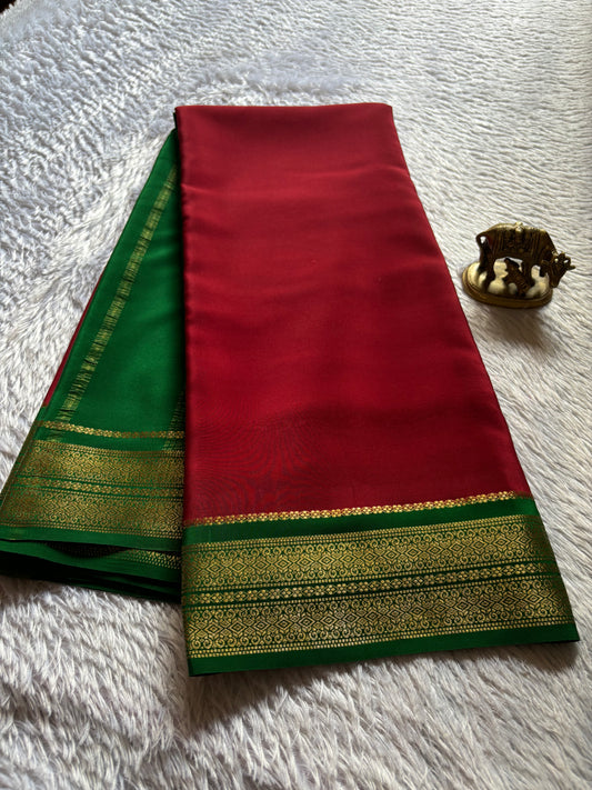 Raagini (2D) : Dark red-bottle green