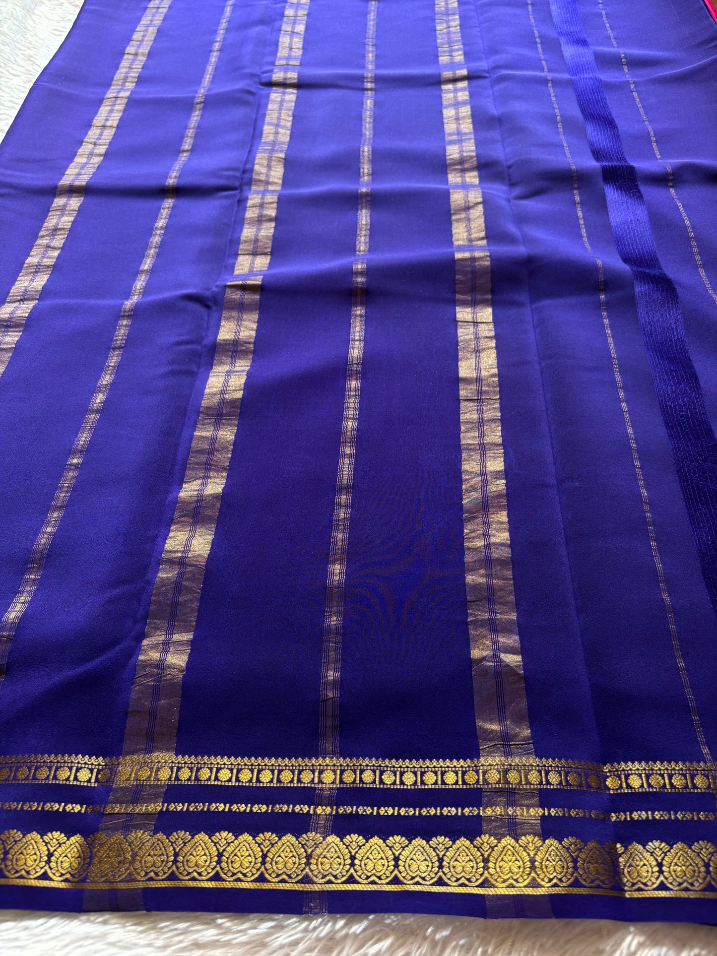 Rohini (2D) : Rani pink-dark blue