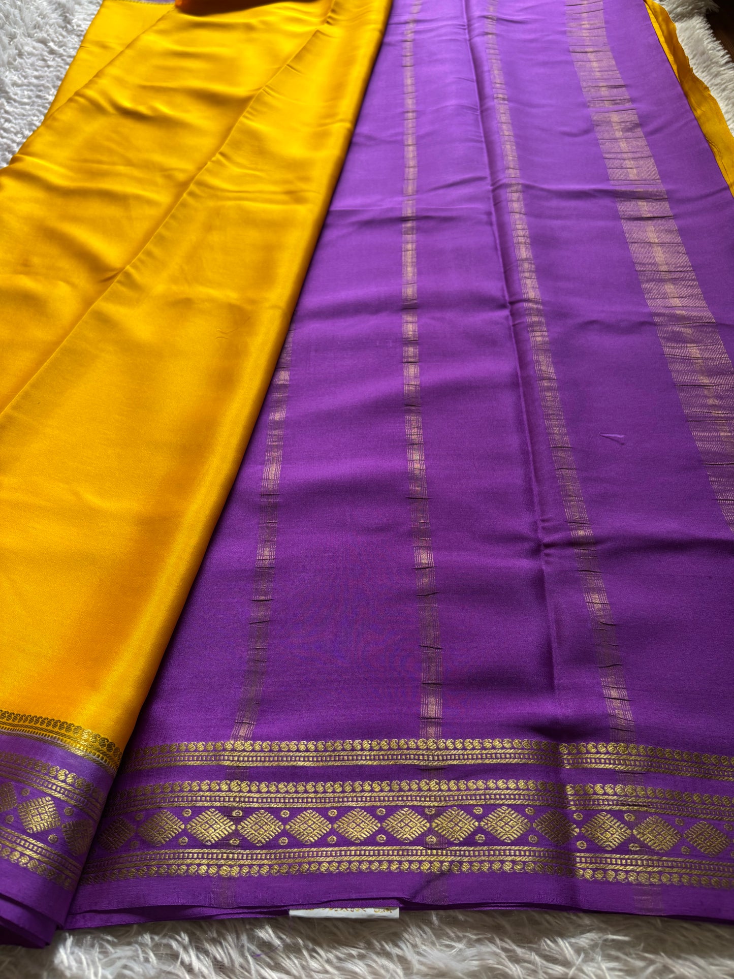 Saanvi (2D) : Golden yellow-royal purple