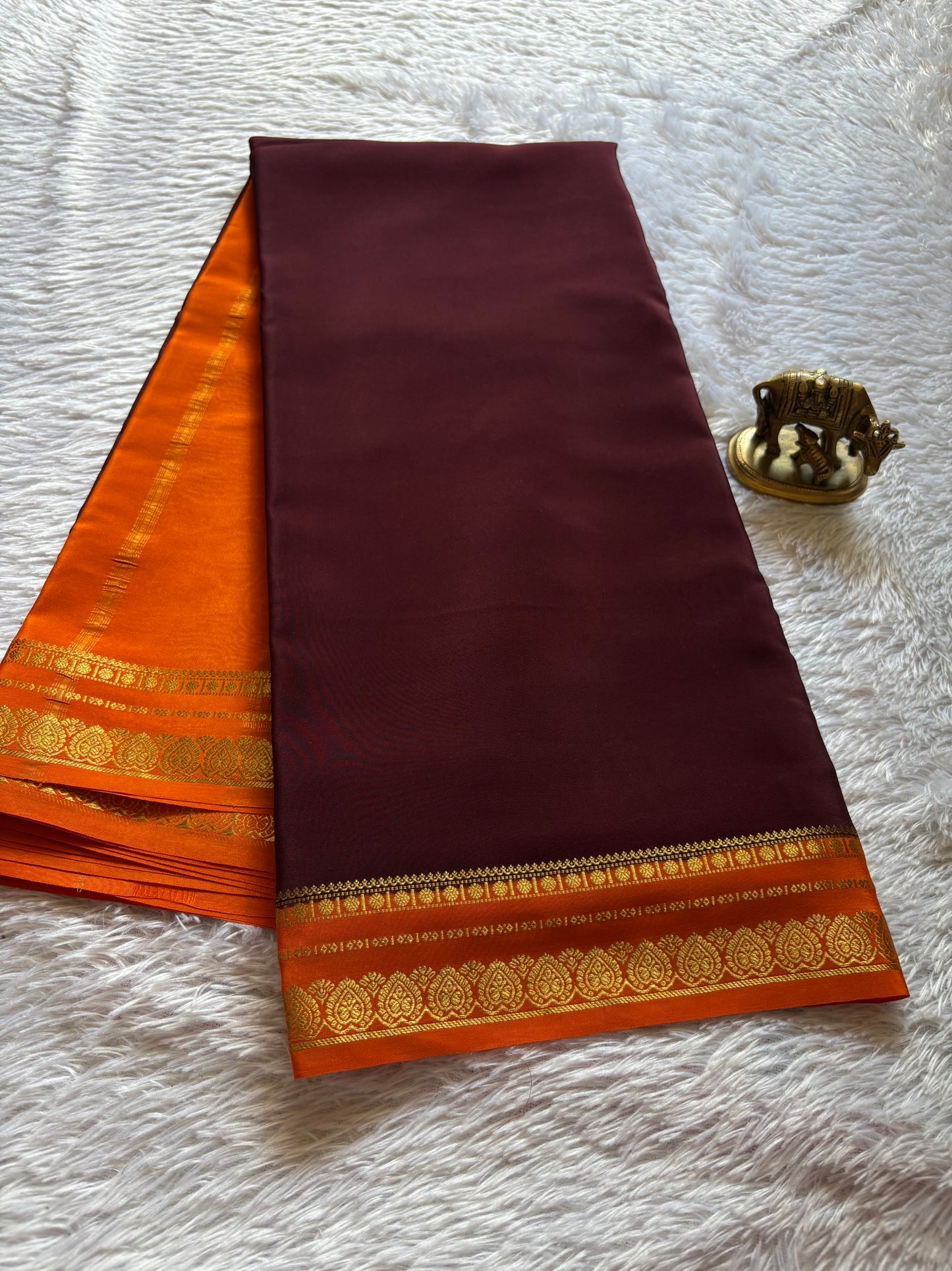 Rohini (2D) : Chocolate brown-orange