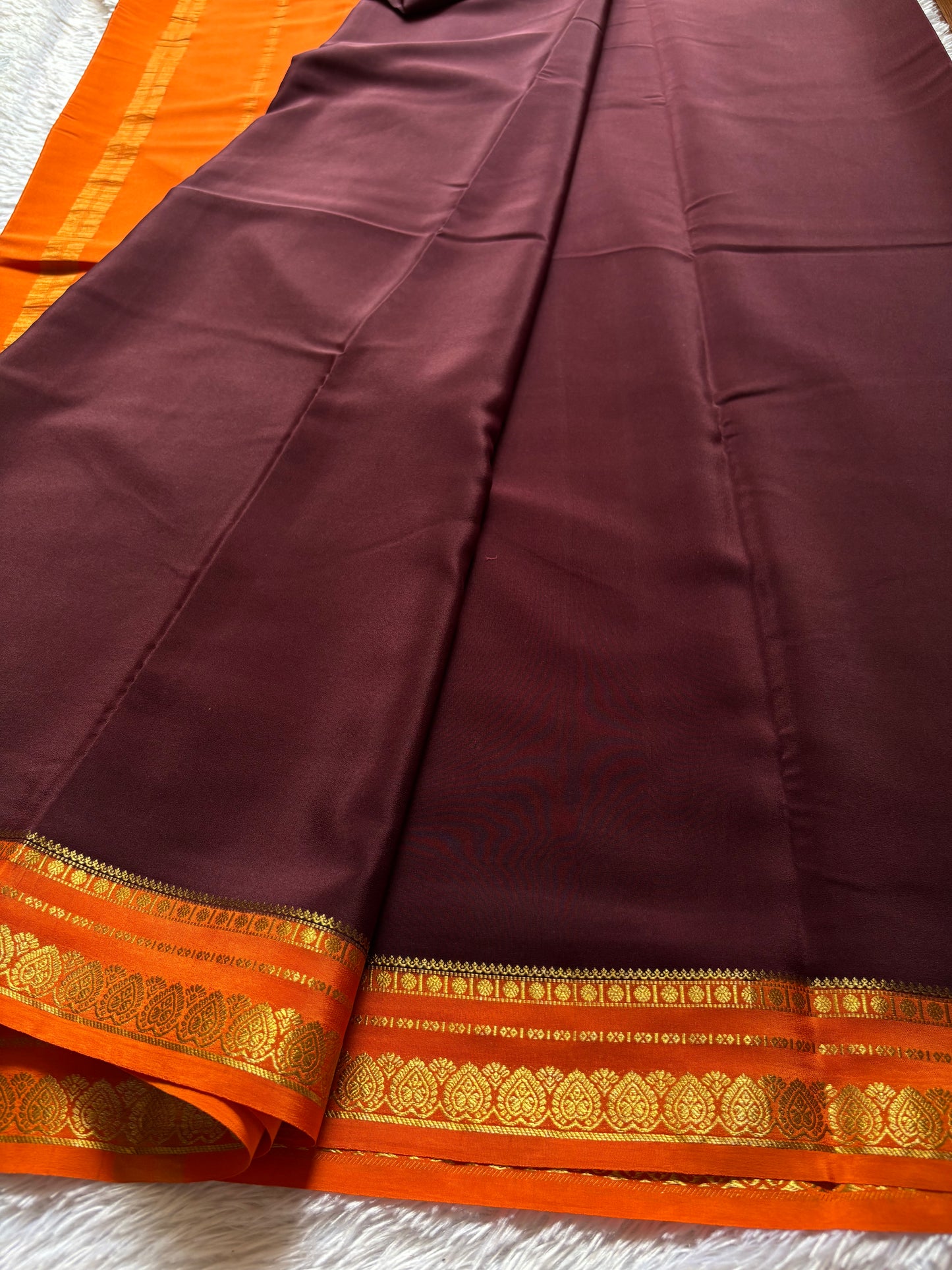 Rohini (2D) : Chocolate brown-orange