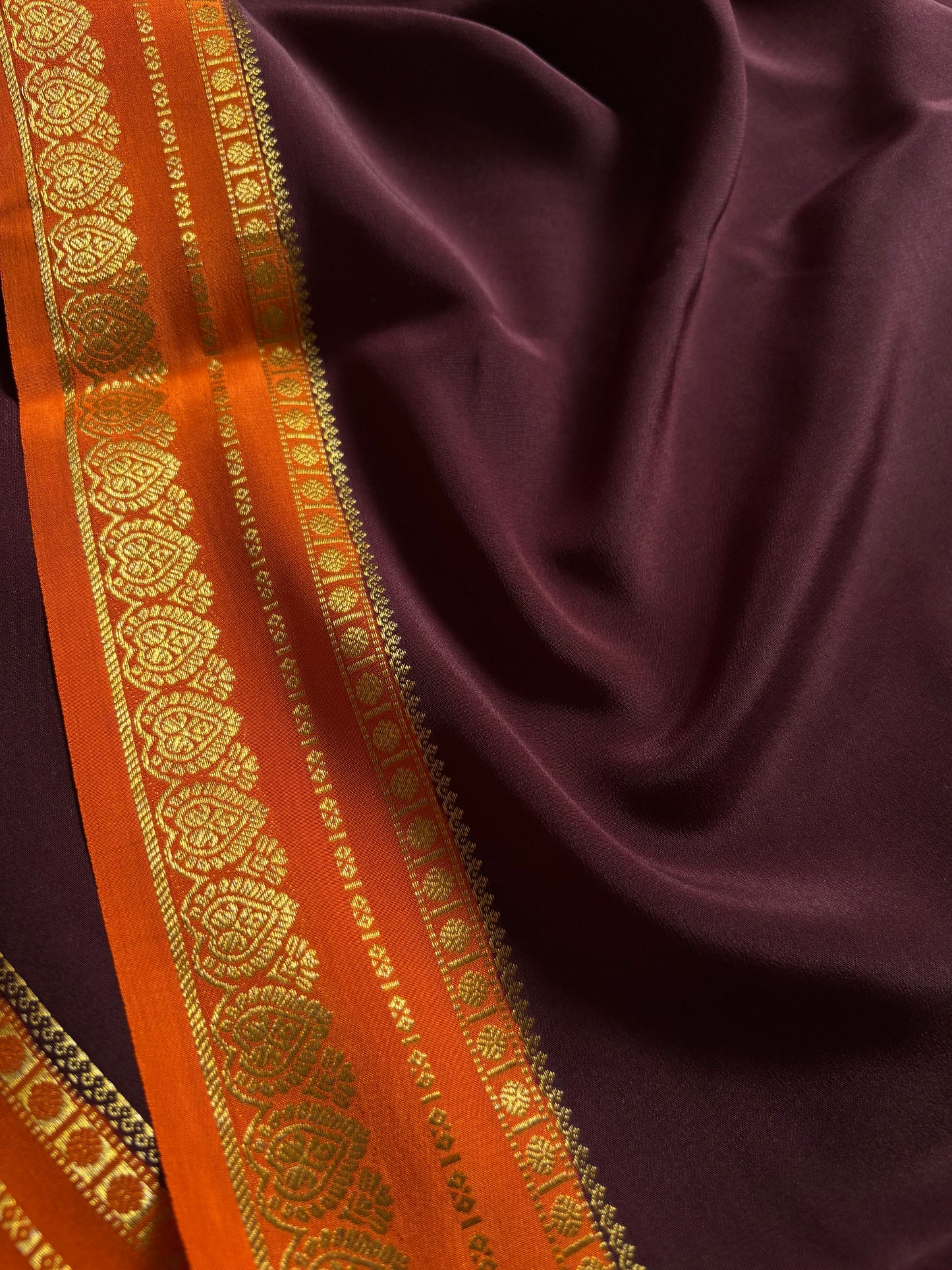Rohini (2D) : Chocolate brown-orange