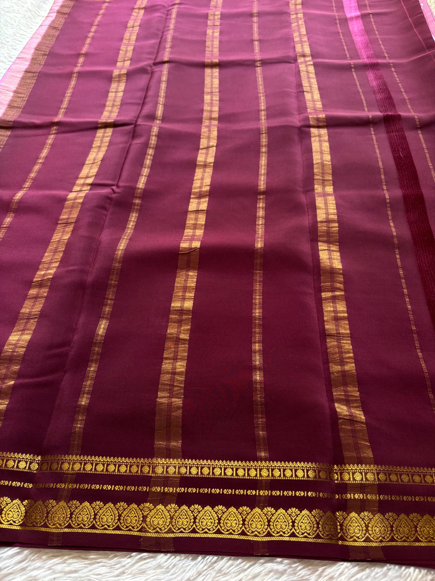 Rohini (2D) : Mauve pink-chocolate brown