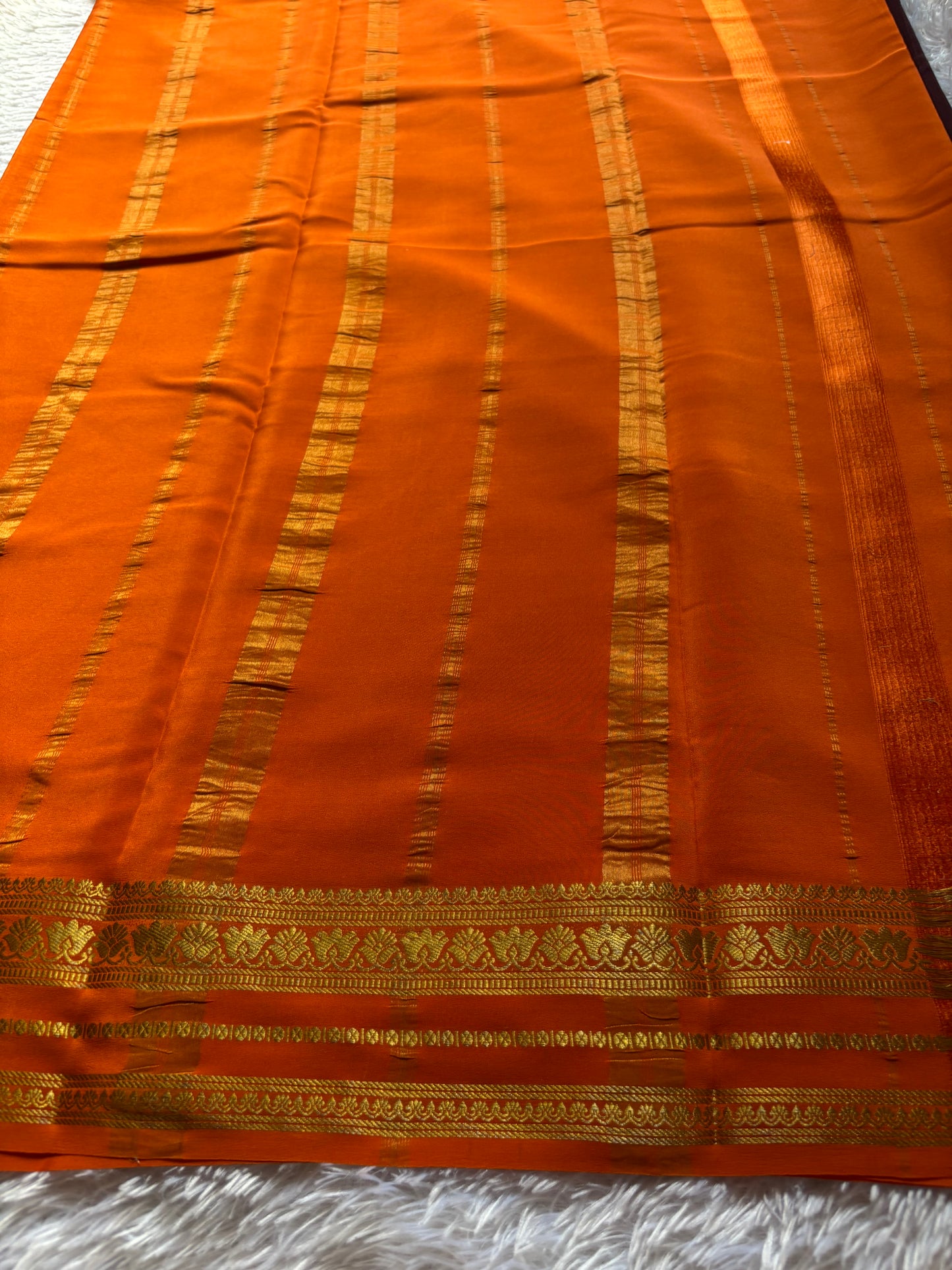 Padmaja (2D) : Chocolate brown-orange
