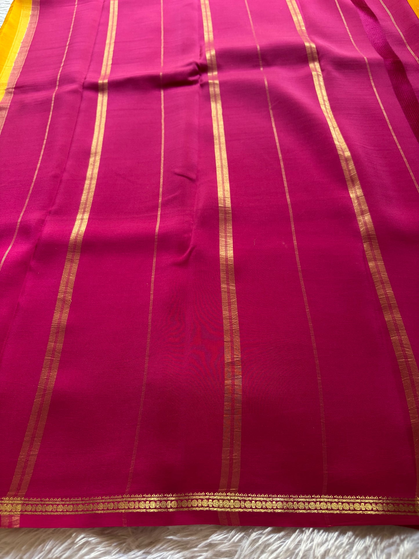 Sumukhi (2D) : Golden yellow-rani pink – Nalmè Saree Studio