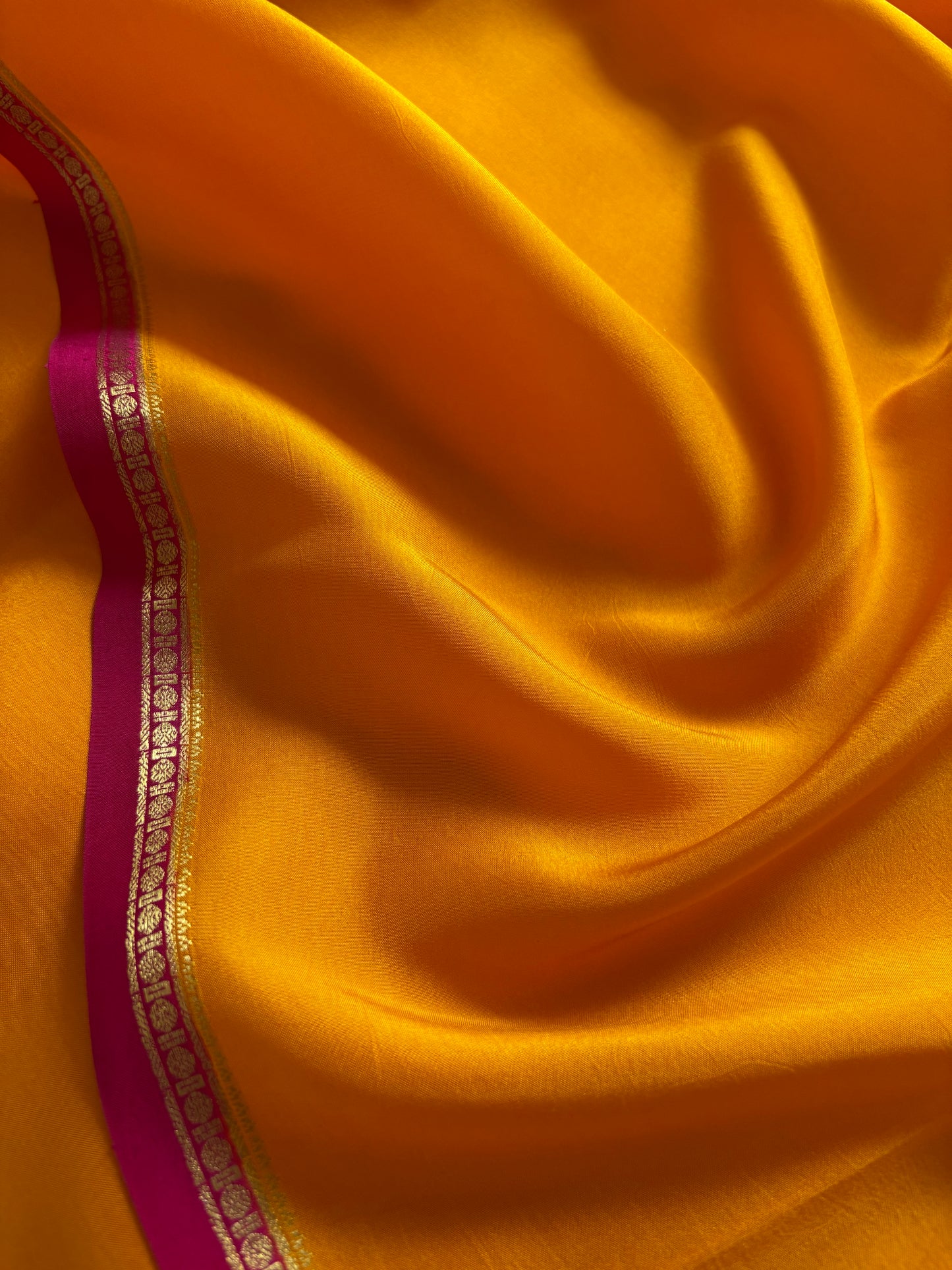 Sumukhi (2D) : Golden yellow-rani pink – Nalmè Saree Studio