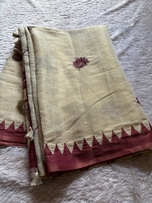 NAL205 : Beige-maroon
