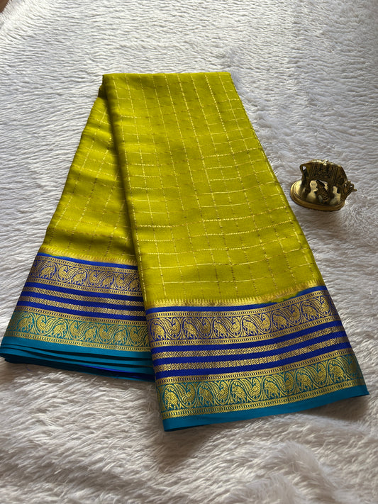 Tulasi (3D) : Olive-royal blue-ananda blue