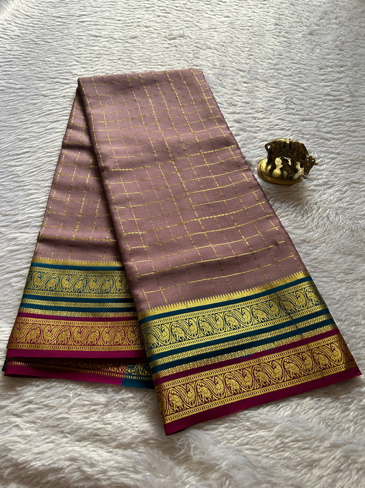 Tulasi (3D) : Mauve-teal blue-pink