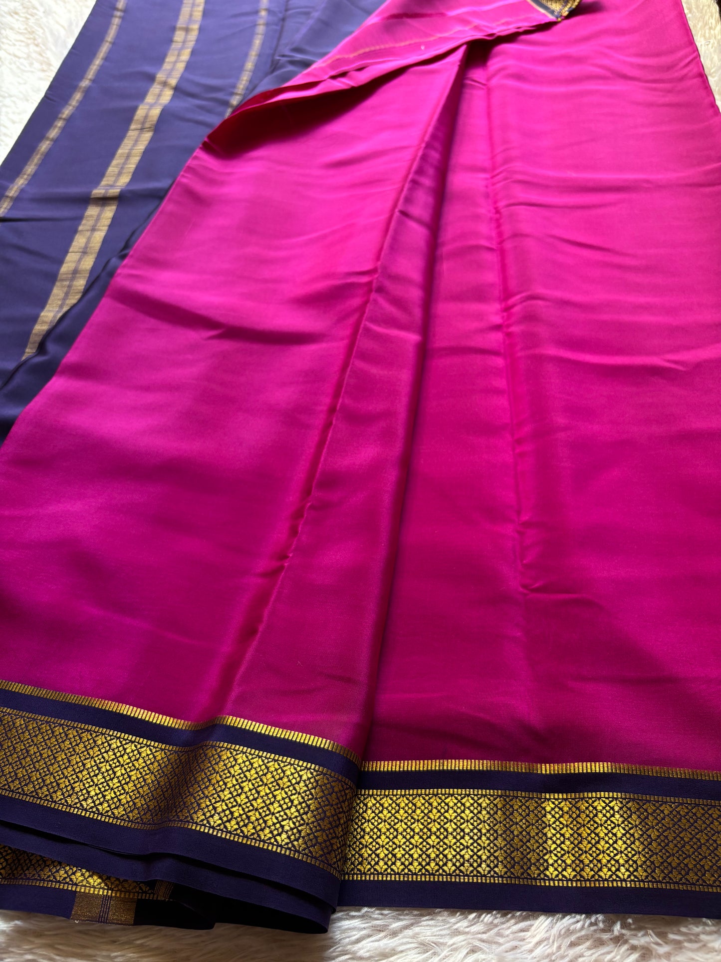 Sampoorna (2D) : Magenta-navy blue