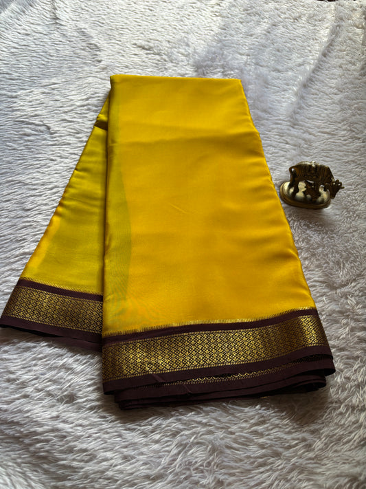 Sampoorna (2D) : Lemon yellow-chocolate brown
