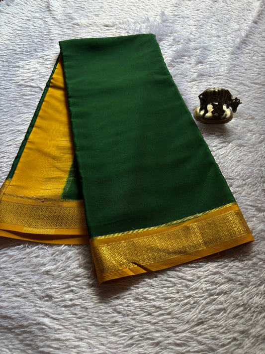 Sampoorna (2D) : Dark green-mustard yellow