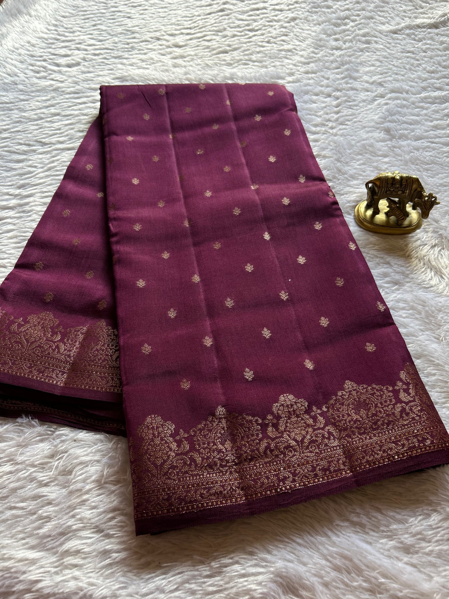 Banarasi Chiniya : Solid Plum