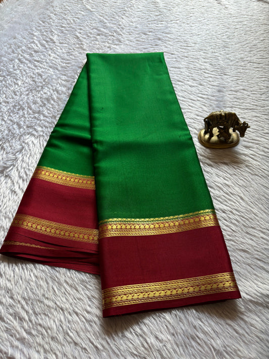 Malathi (2D) : Bottle green-dark red