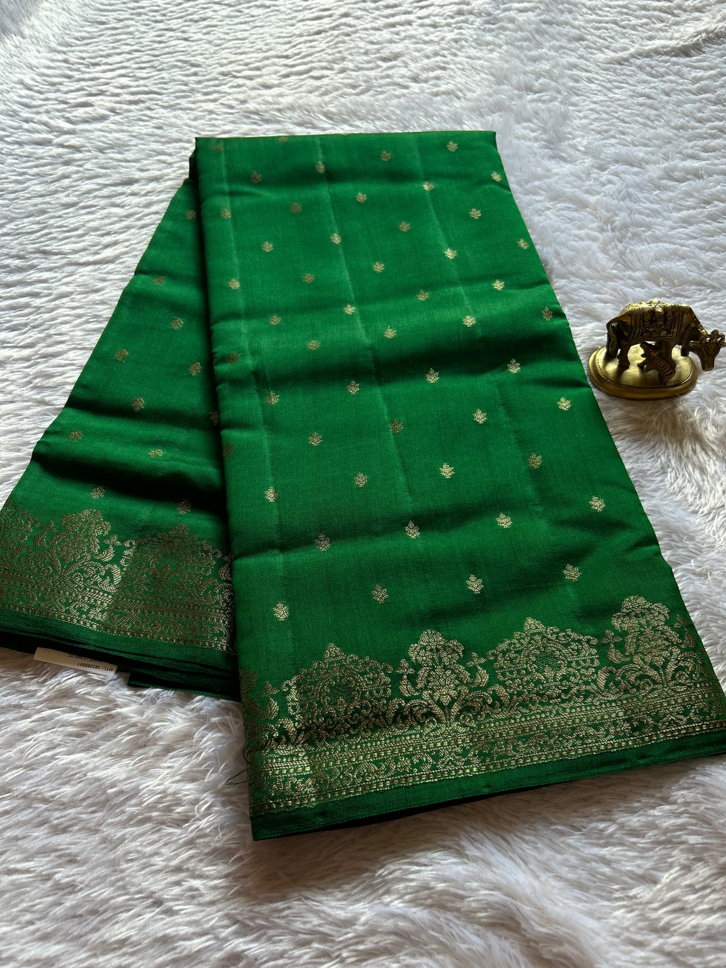 Banarasi Chiniya : Bottle green