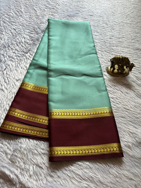 Malathi (2D) : Seafoam green-maroon