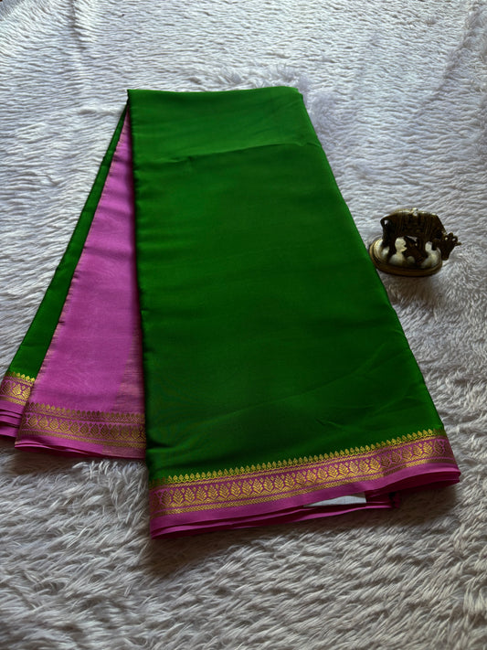 Jyothi (2D) : Leaf green-rose pink