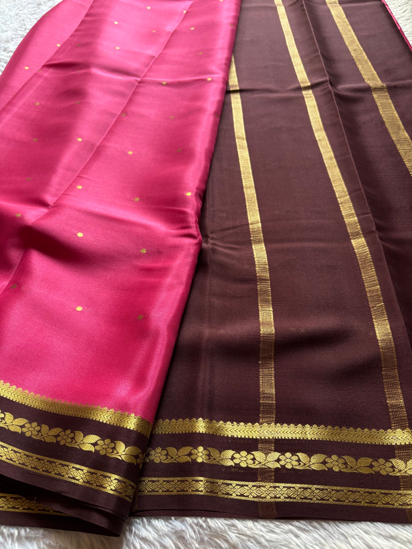 Anjali (2D) : Hot pink-chocolate brown