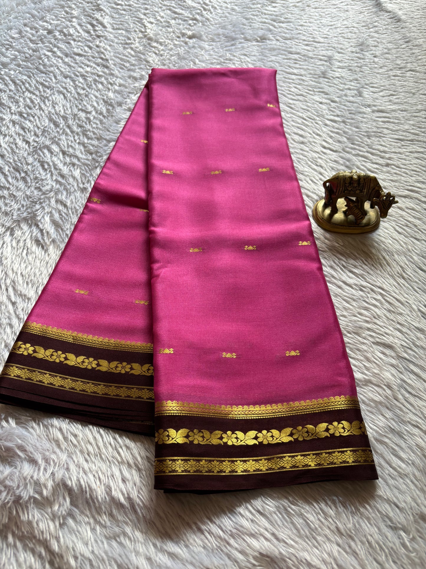 Anjali (2D) : Magenta pink-chocolate brown