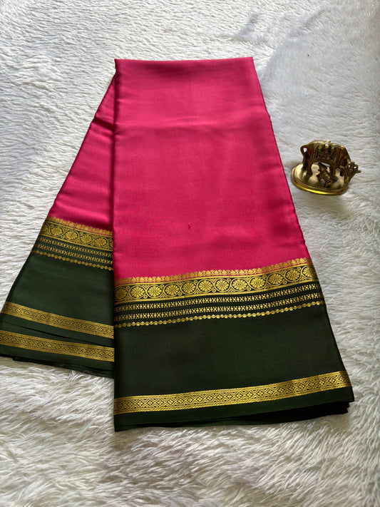 Daamini (2D) : Hot pink-dark green