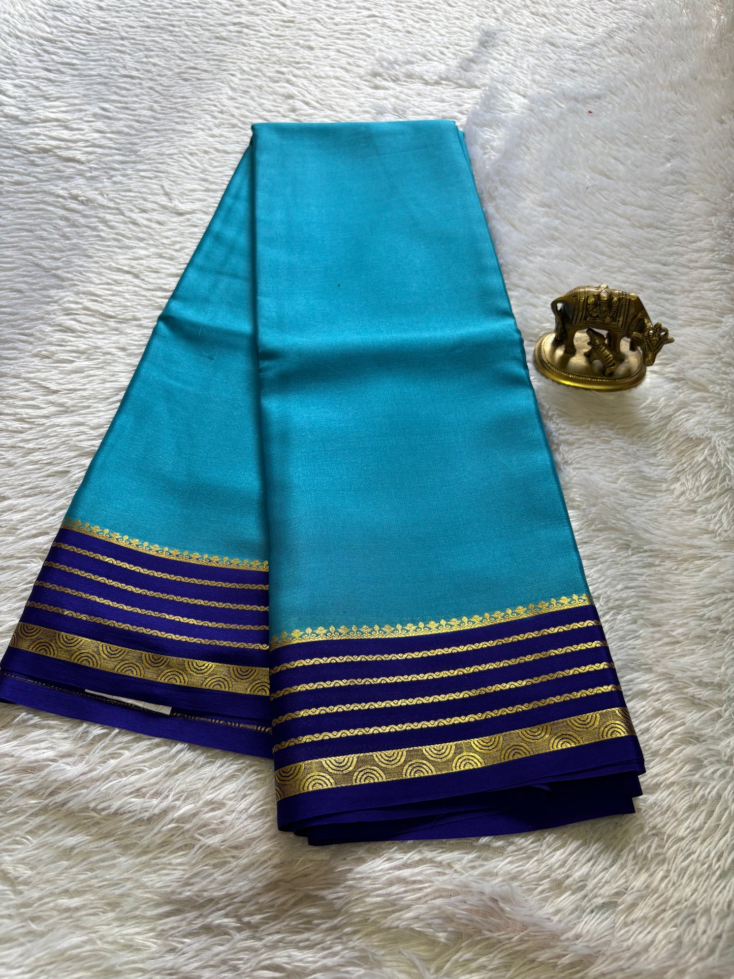 Rashmi (2D) : Ananda blue-dark blue – Nalmè Saree Studio