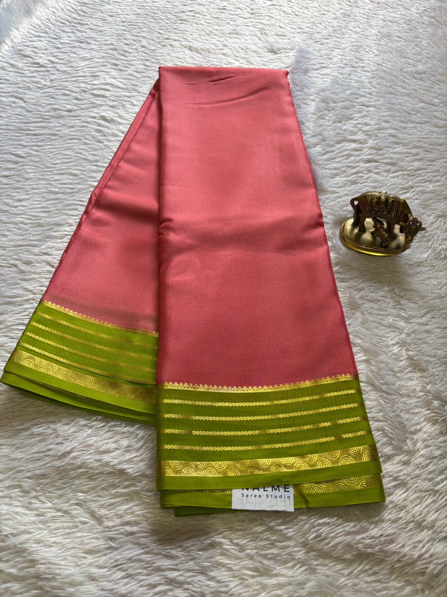 Rashmi (2D) : Coral pink-mehendi green