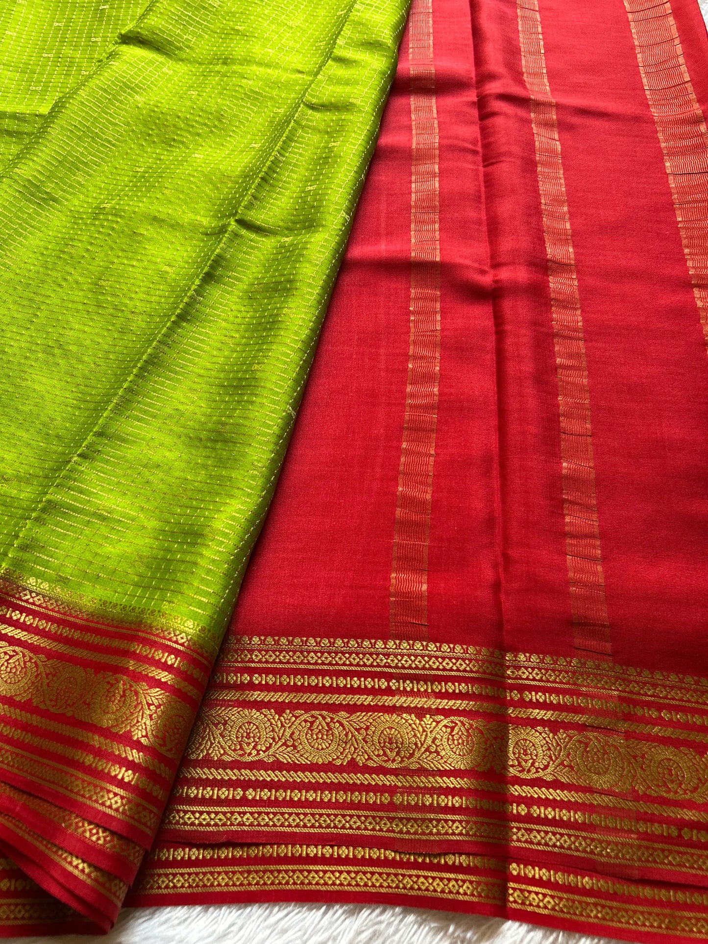 Haasini (2D) : Mehendi green-red