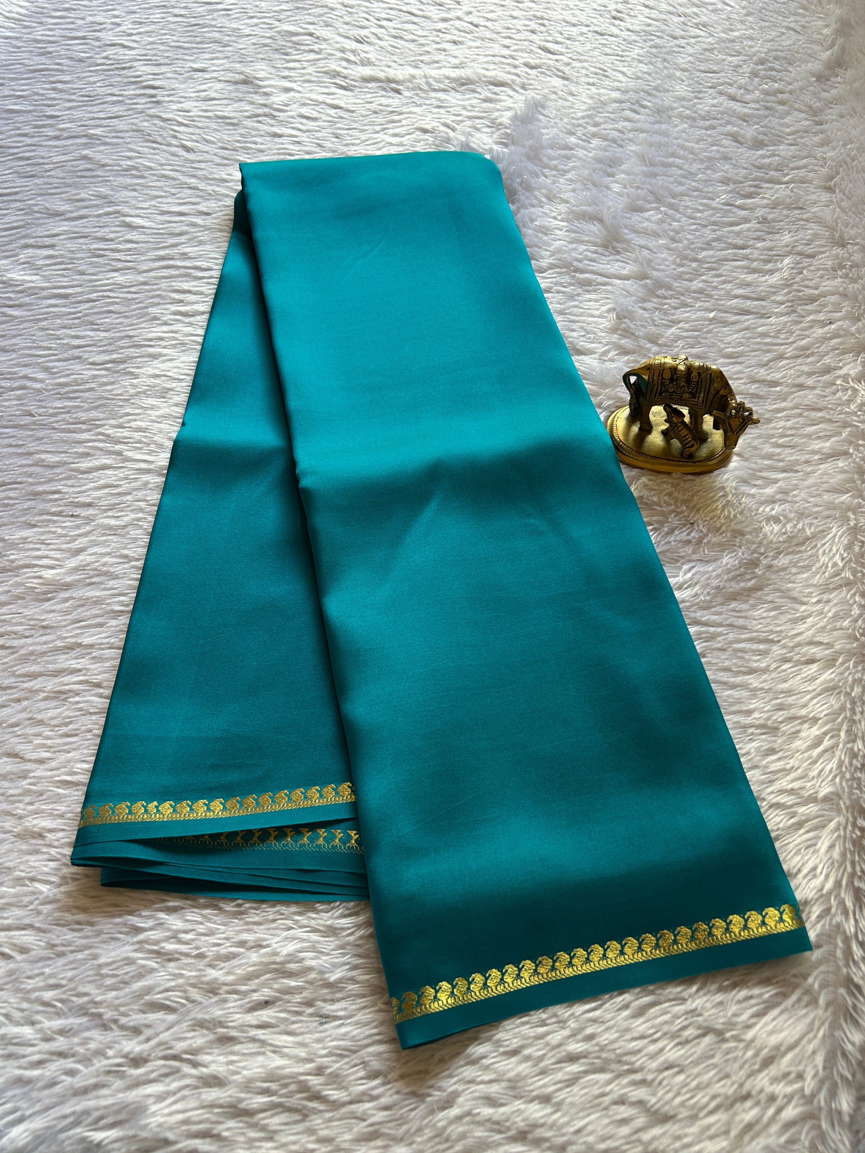 Manikya : Solid Ananda blue – Nalmè Saree Studio
