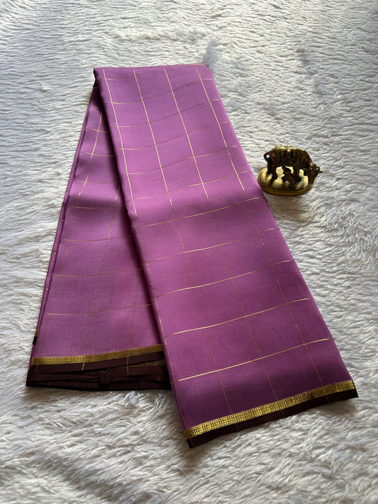 Shankari (2D) : Lavender pink-chocolate brown