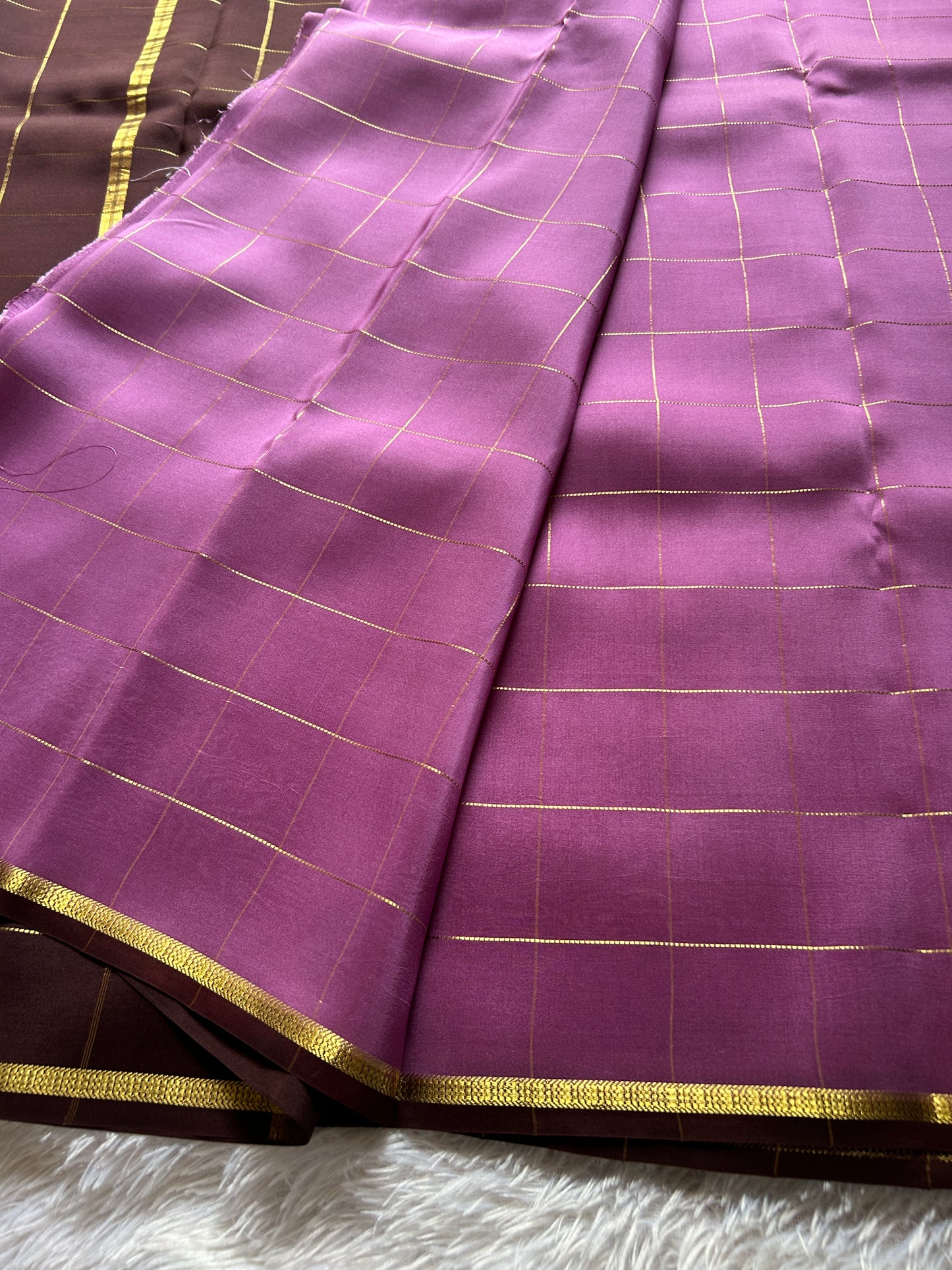 Shankari (2D) : Lavender pink-chocolate brown