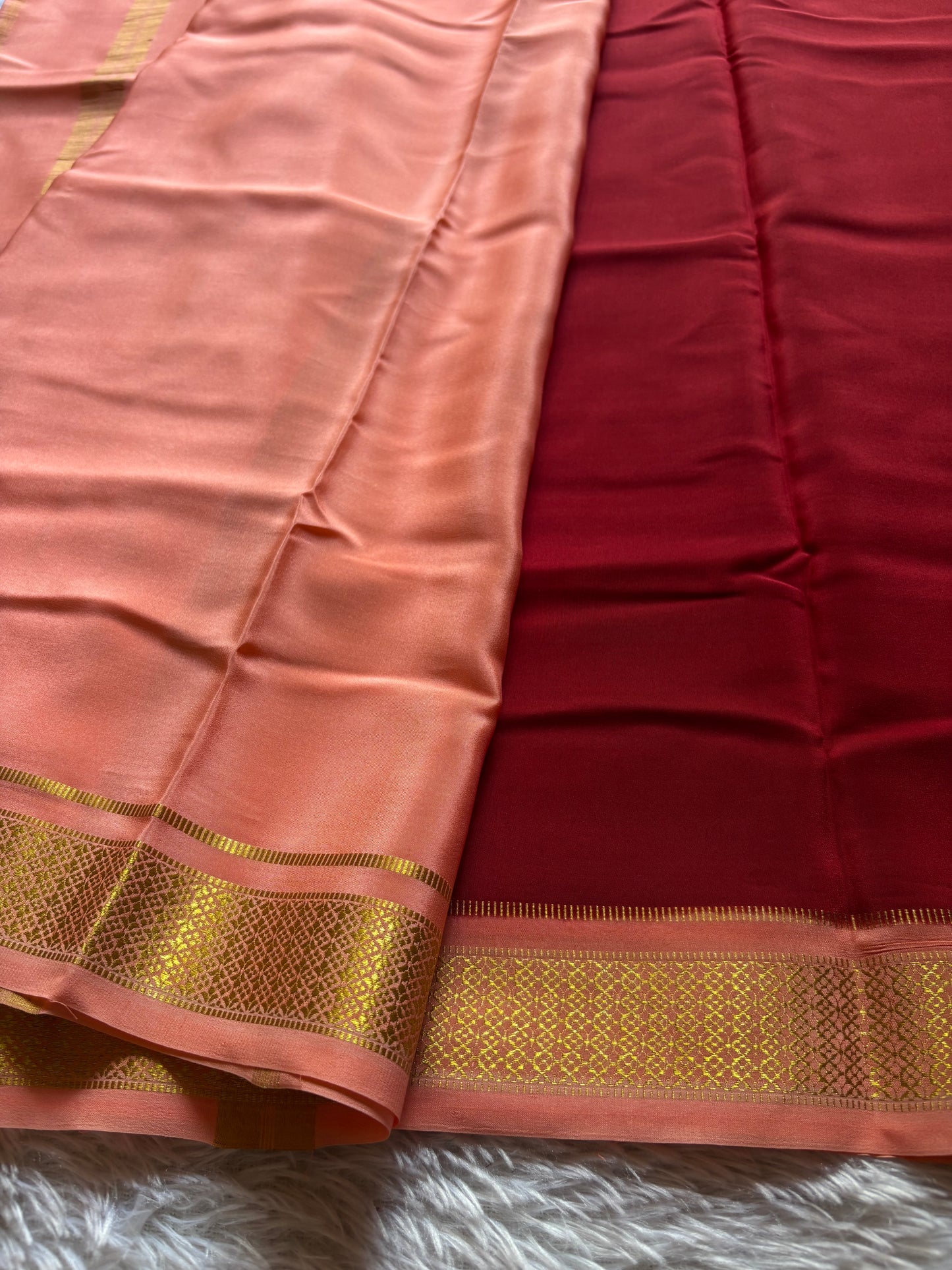 Sampoorna (2D) : Maroon-peach