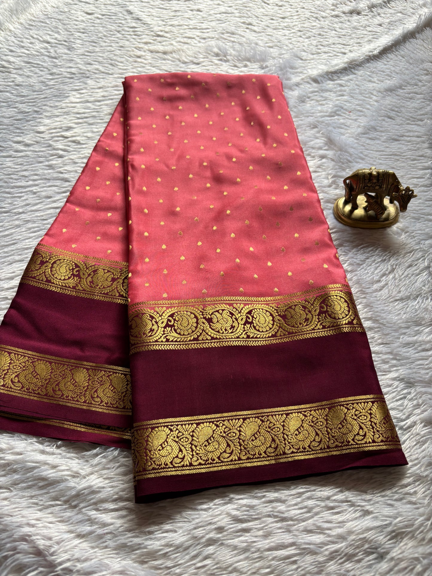 Varshini (2D) : Peach pink-maroon