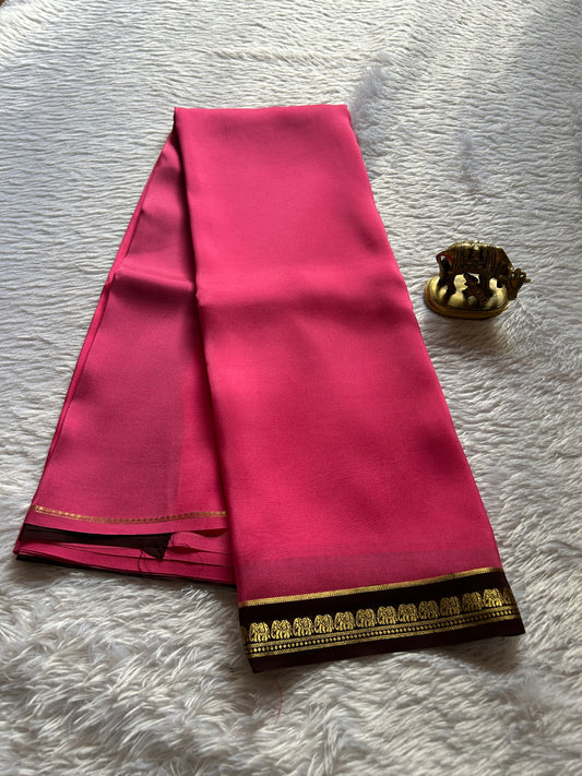 Gowri (2D) : Hot pink-chocolate brown