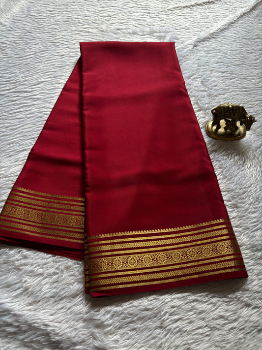 Devika : Solid Dark red