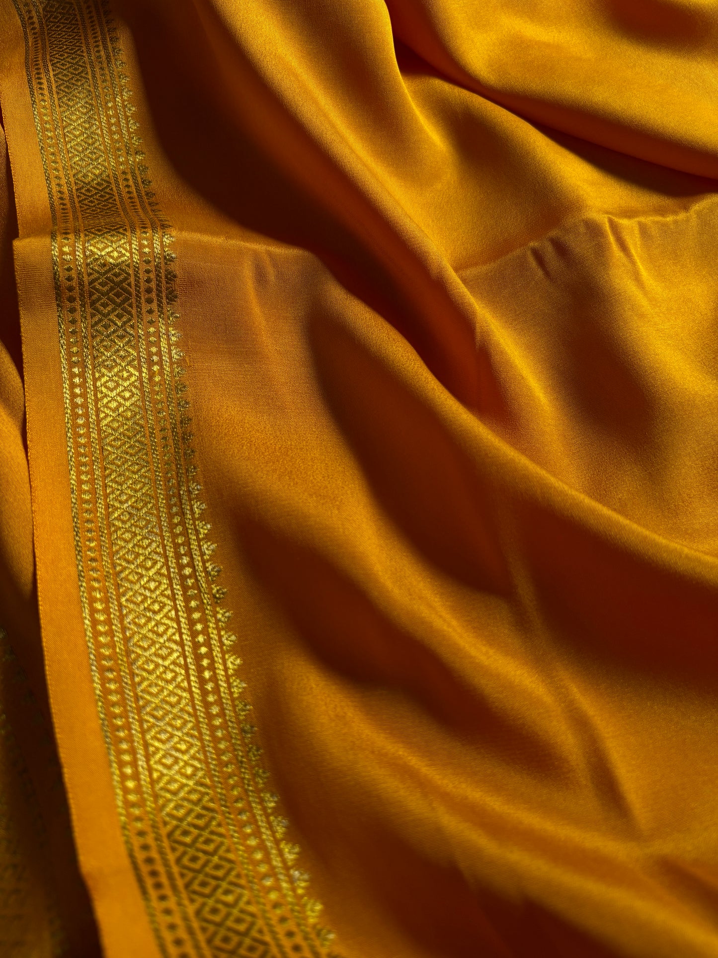 Preetha : Solid Golden yellow