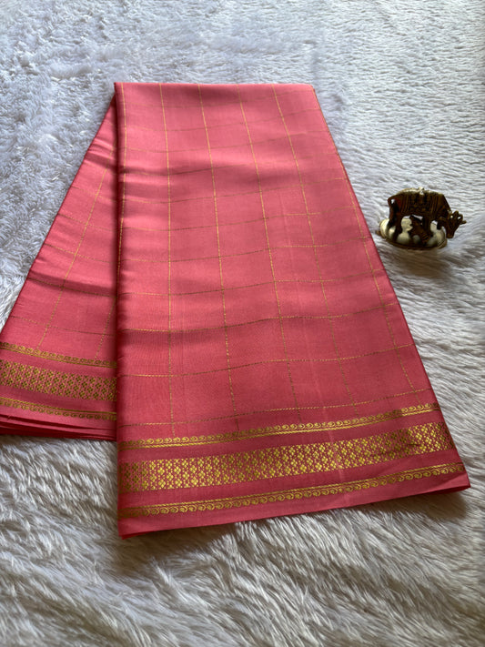 Madhavi : Solid Coral peach