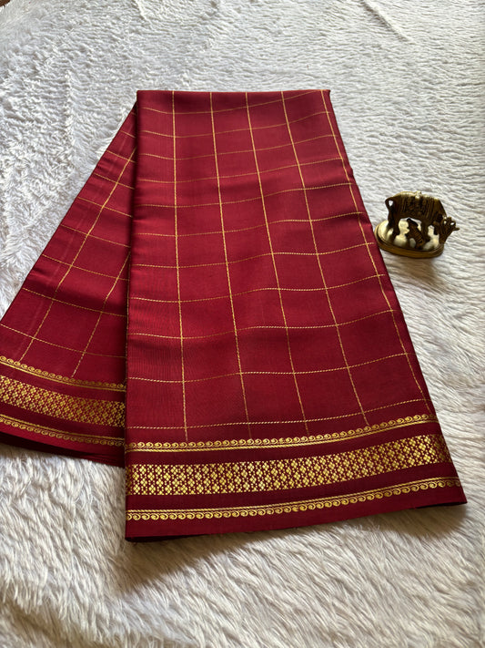 Madhavi : Solid Maroon