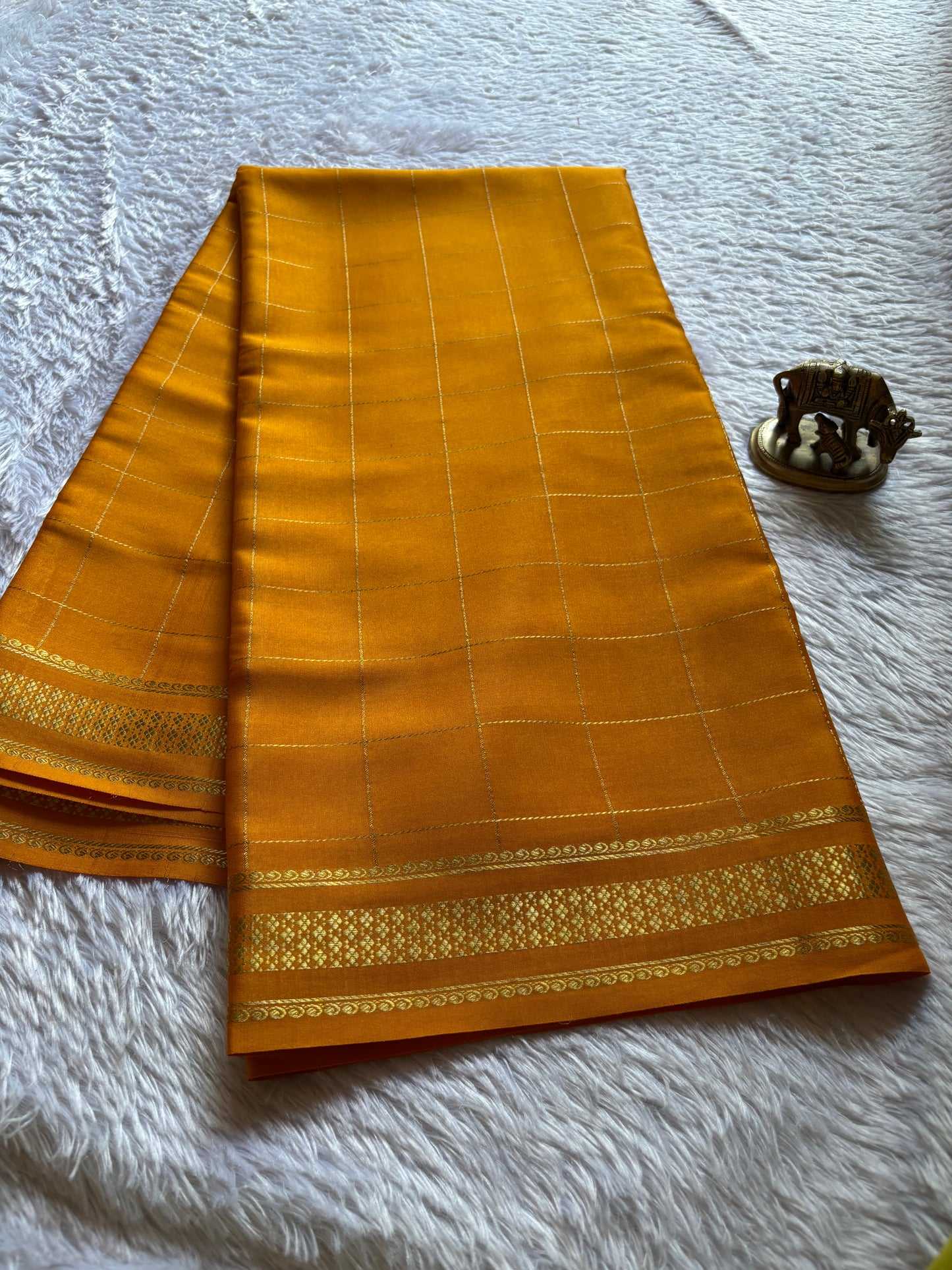 Madhavi : Solid Golden yellow