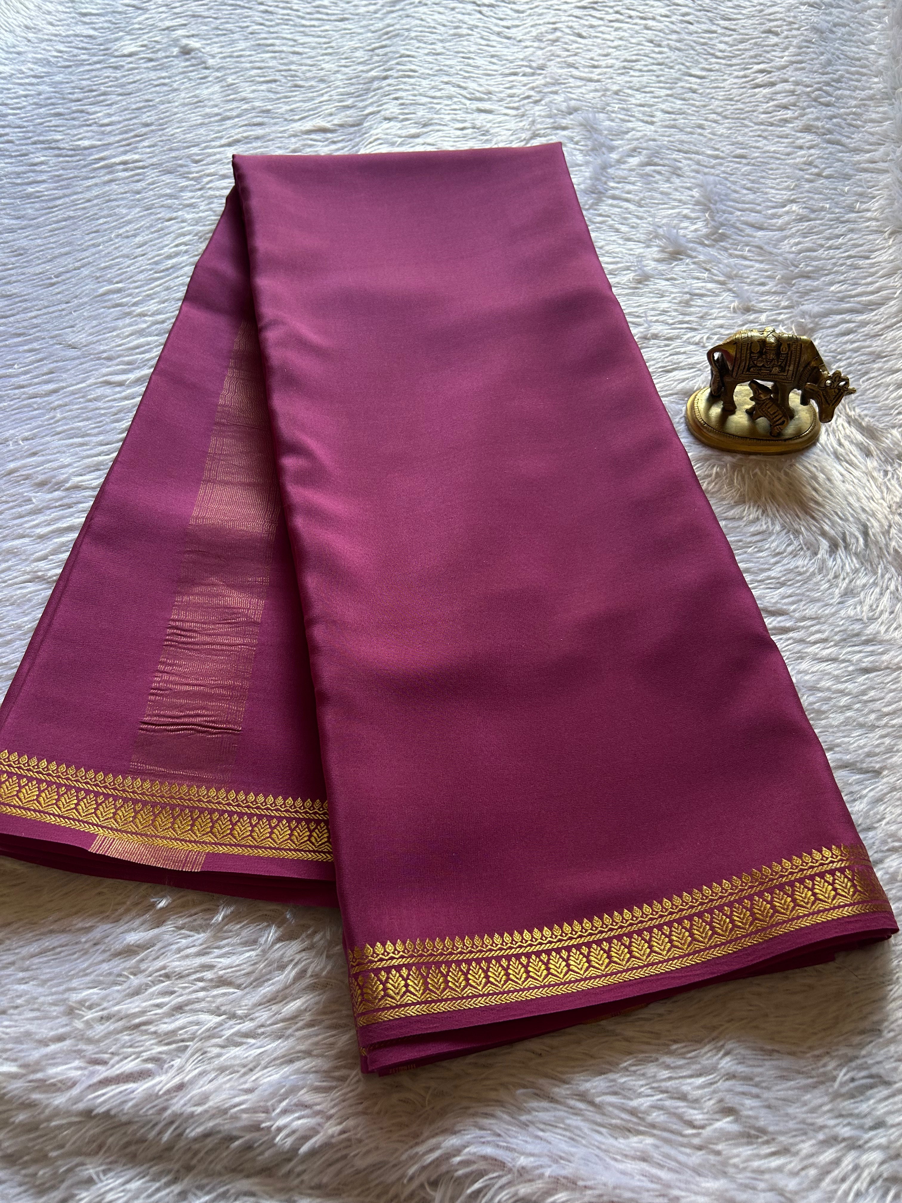 Jyothi : Solid Onion pink – Nalmè Saree Studio